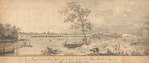 Old Walton Bridge Seen from the Middlesex Shore by Giovanni Antonio Canal